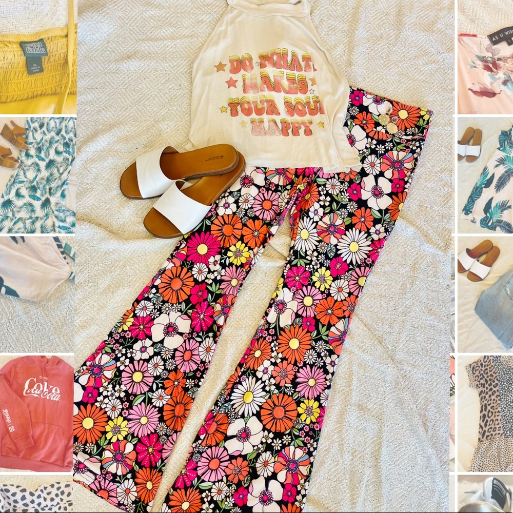Vibrant Hippie Outfit Bundle (top & bottoms)